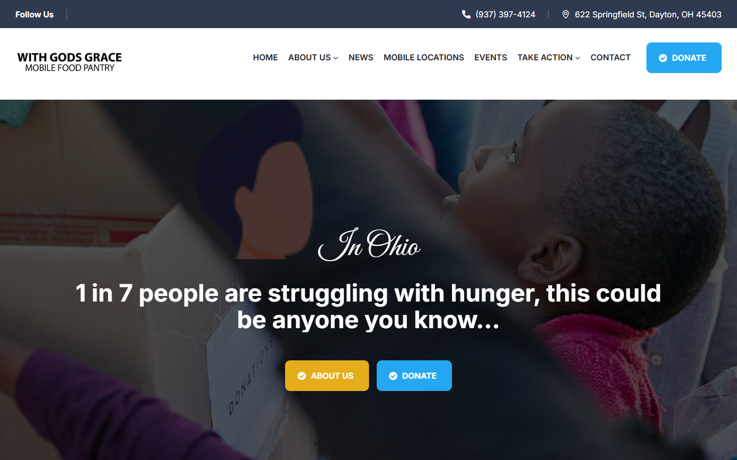 With God's Grace Pantry website screenshot