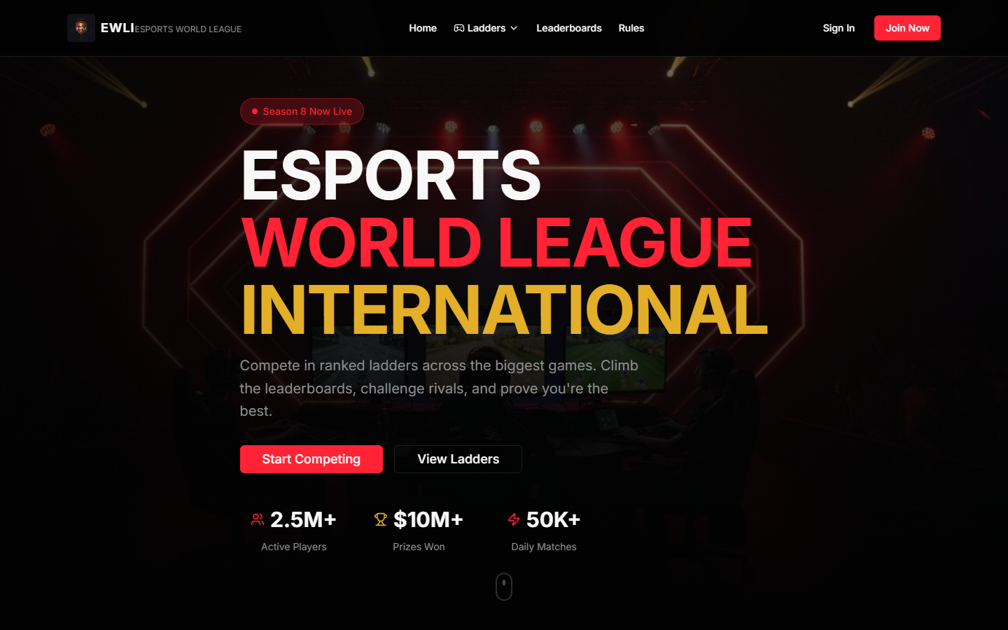 TruBattles EWLI website screenshot